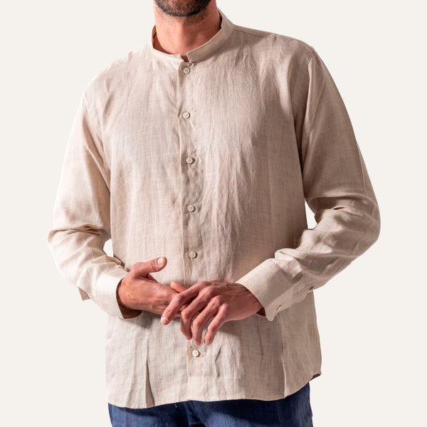 Casual Linen Shirt Sand