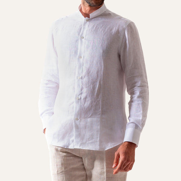 Casual Linen Shirt White