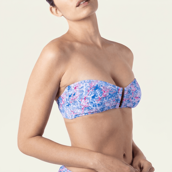 Bandeau Top Coral Red - Bikini_Top - K A M P O S