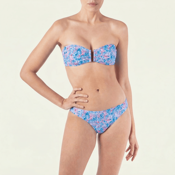 Bandeau Top Coral Red - Bikini_Top - K A M P O S
