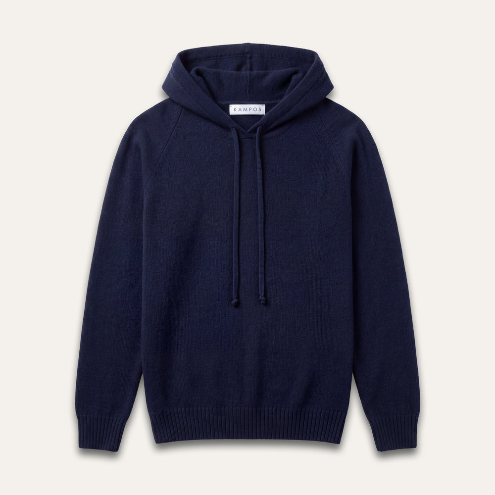 Cashmere Hoodie Navy - Hoodie - K A M P O S