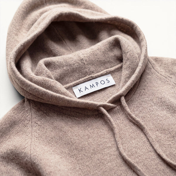 Cashmere Hoodie Sand - Hoodie - K A M P O S