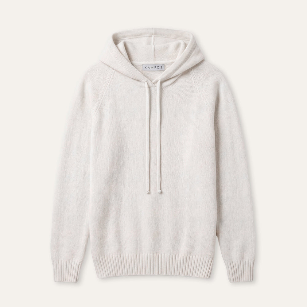 Cashmere Hoodie White - Hoodie - K A M P O S