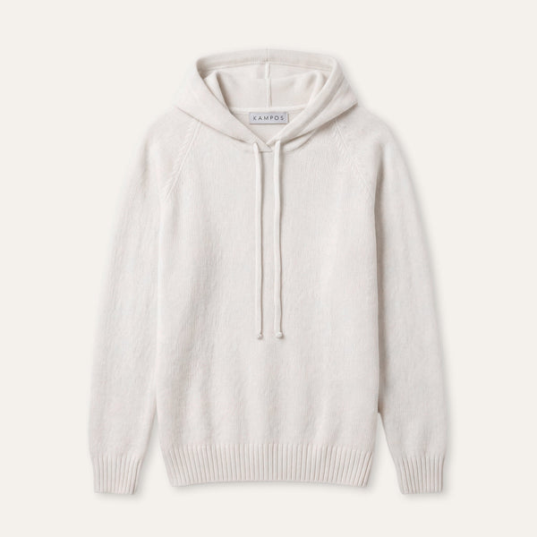 Cashmere Hoodie White - Hoodie - K A M P O S