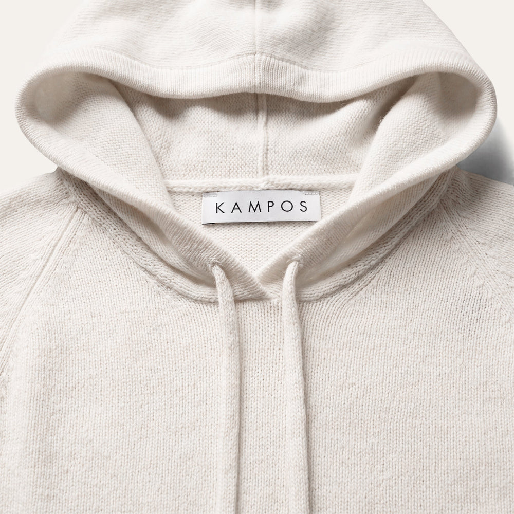 Cashmere Hoodie White - Hoodie - K A M P O S