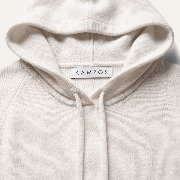 Cashmere Hoodie White - Hoodie - K A M P O S