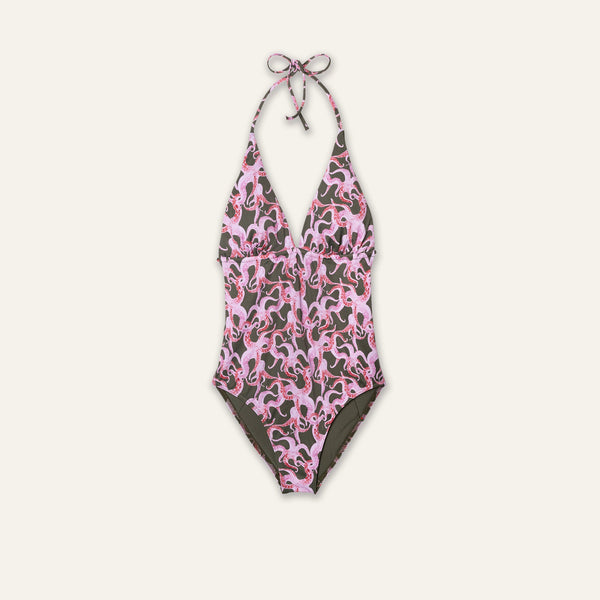 Classic One Piece Octopus Olive - Onepieceswimsuit_Woman - K A M P O S