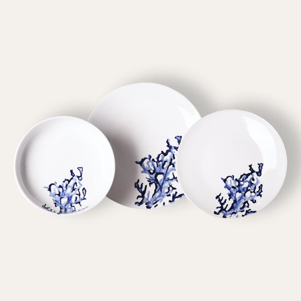 Dinner Plate Coral Blue - Pottery - K A M P O S
