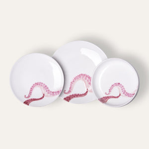 Dinner Plate Octopus Pink - Pottery - K A M P O S