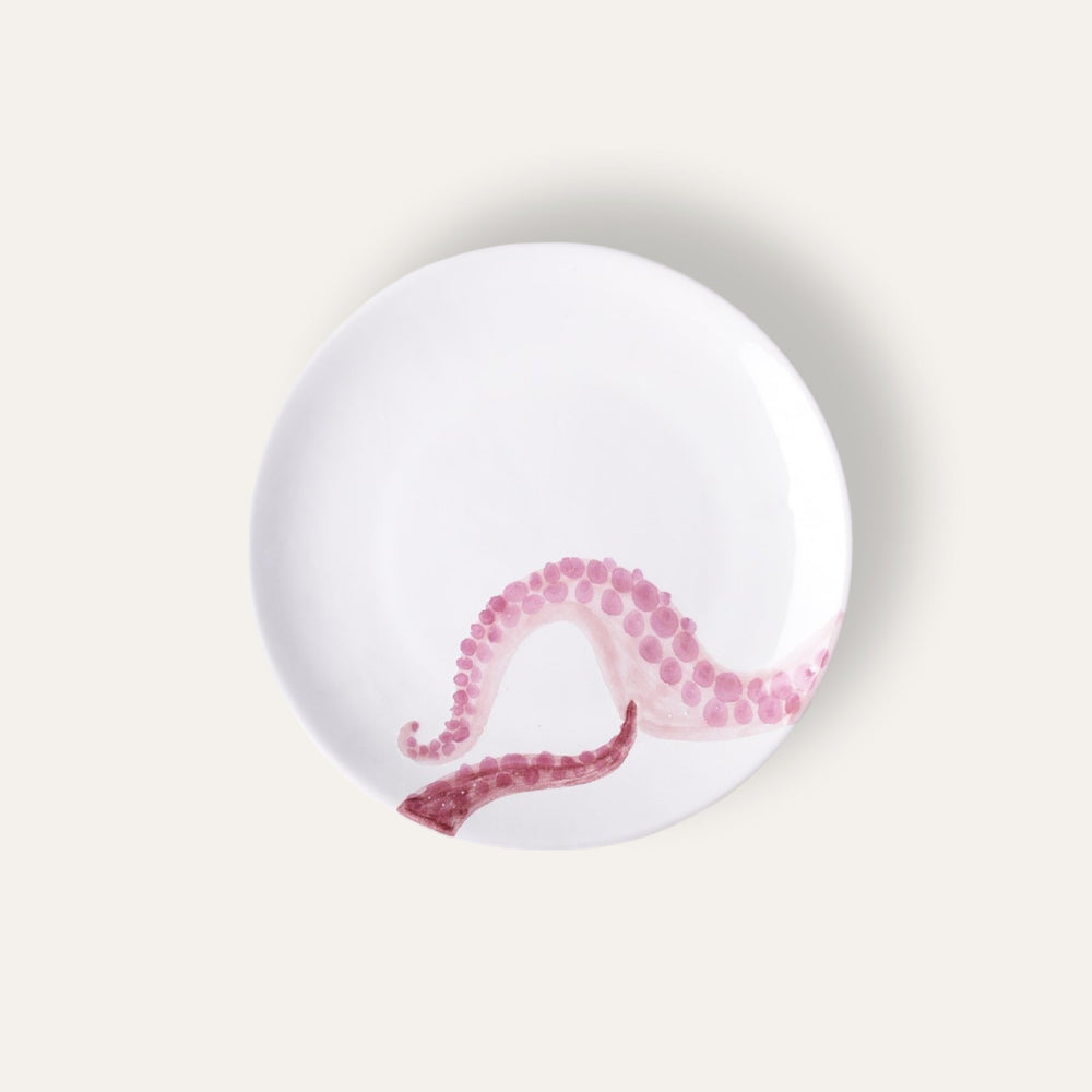 Dinner Plate Octopus Pink - Pottery - K A M P O S