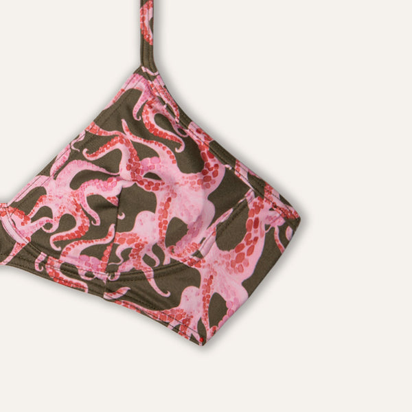 Full Cup Top Octopus Olive - Bikini_Top - K A M P O S