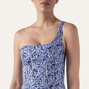 One - Shoulder One Piece Coral Deep - Onepieceswimsuit_Woman - K A M P O S