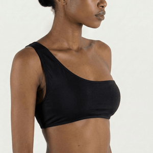 One - Shoulder Top Black - Bikini_Top - K A M P O S