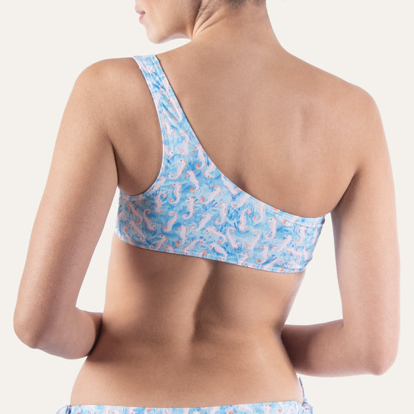 One - Shoulder Top Seahorse Turquoise - Bikini_Top - K A M P O S
