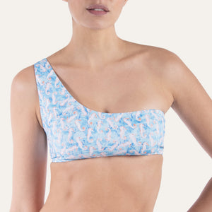One - Shoulder Top Seahorse Turquoise - Bikini_Top - K A M P O S