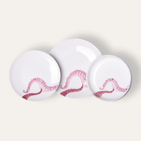 Side Plate Octopus Pink - Pottery - K A M P O S