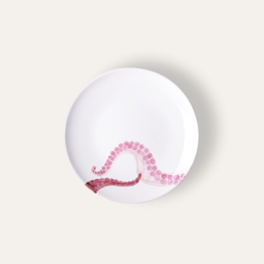 Side Plate Octopus Pink - Pottery - K A M P O S