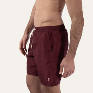 Swim Shorts Long Burgundy - Swimshorts_Man - K A M P O S