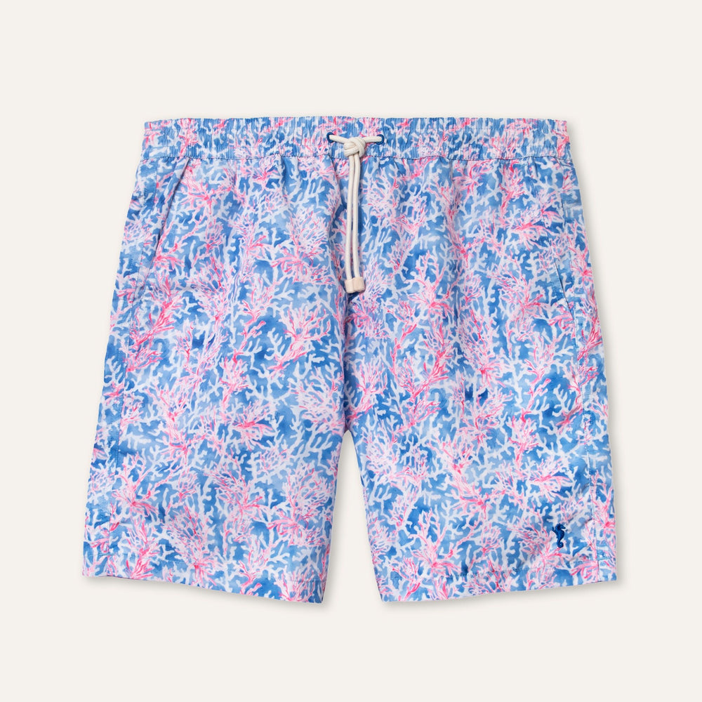 Swim Shorts Long Coral Red - Swimshorts_Man - K A M P O S