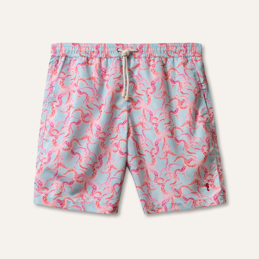 Swim Shorts Long Octopus Blue - Swimshorts_Man - K A M P O S
