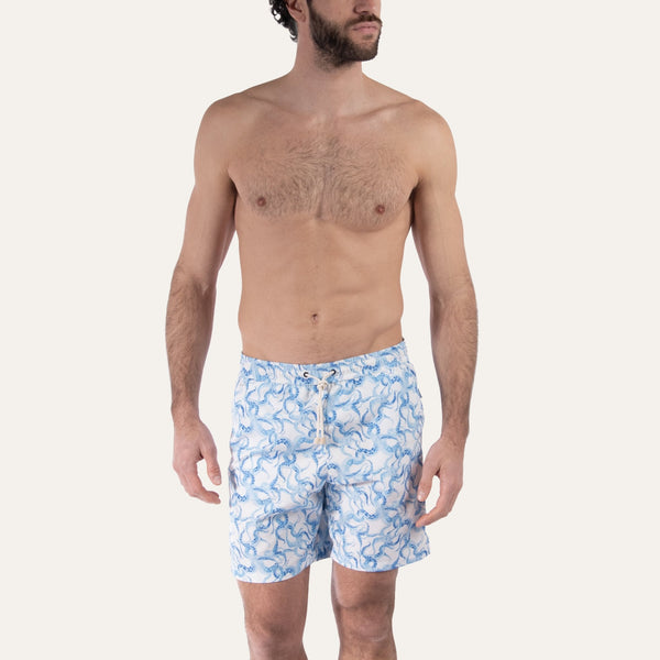 Swim Shorts Long Octopus Navy - Swimshorts_Man - K A M P O S