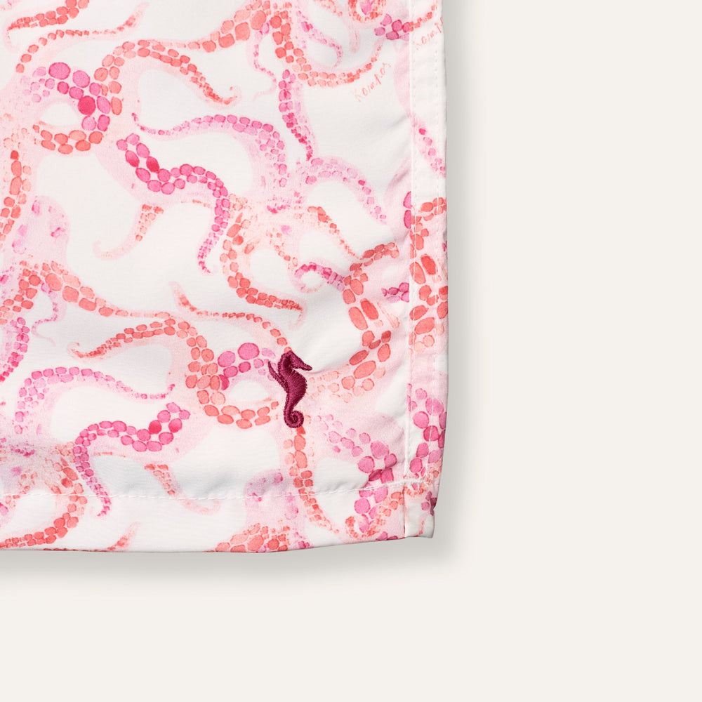 Swim Shorts Long Octopus Pink - Swimshorts_Man - K A M P O S