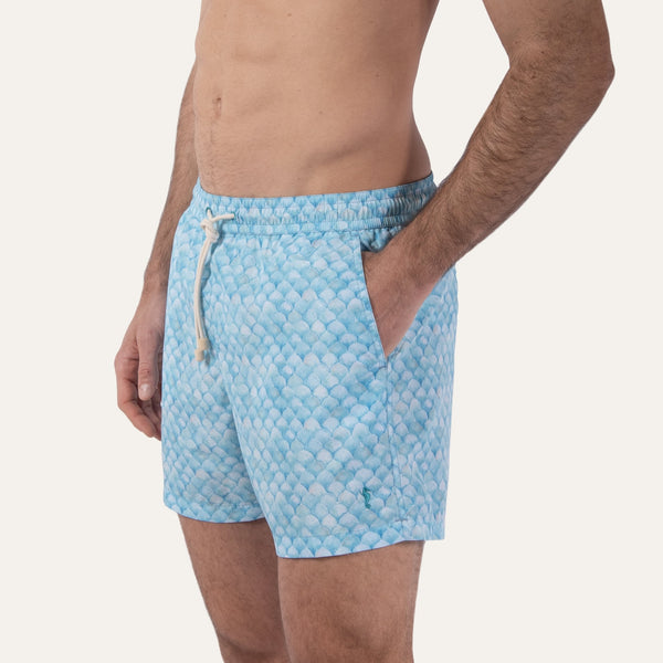 Swim Shorts Scales Turquoise - Swimshorts_Man - K A M P O S
