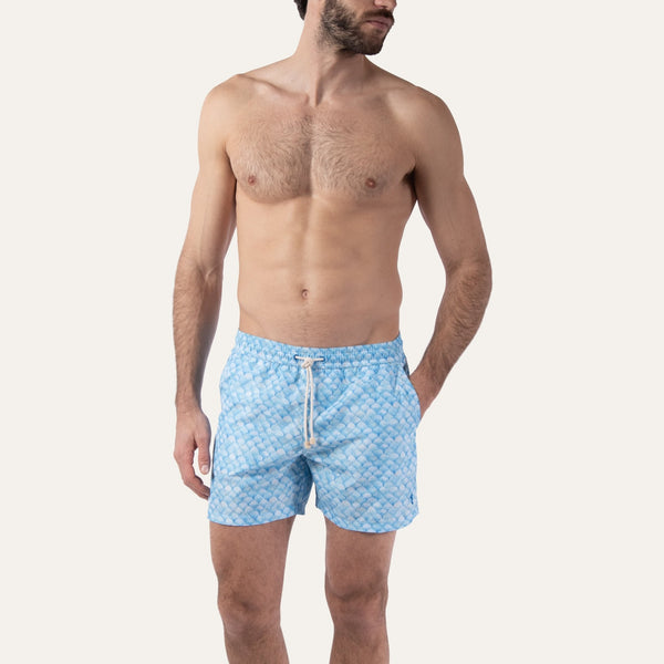 Swim Shorts Scales Turquoise - Swimshorts_Man - K A M P O S