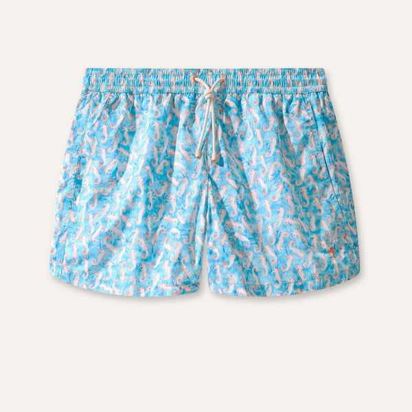 Swim Shorts Seahorse Turquoise - Swimshorts_Man - K A M P O S