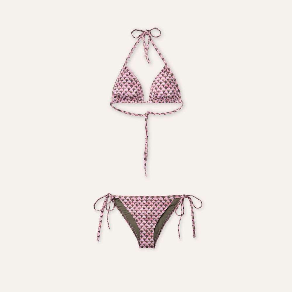 Tie - Side Bikini Scales Olive - Bikini_Woman - K A M P O S