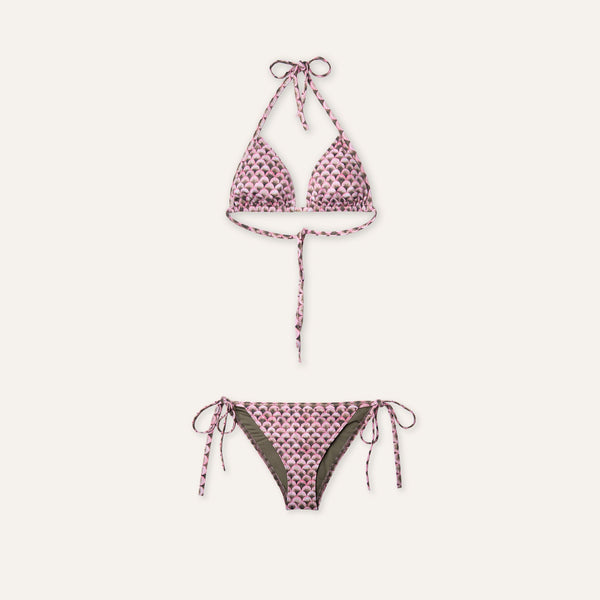 Tie - Side Bikini Scales Olive - Bikini_Woman - K A M P O S
