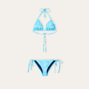 Tie - Side Bikini Scales Turquoise - Bikini_Woman - K A M P O S