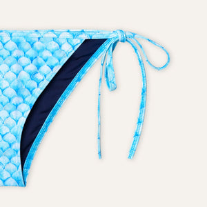 Tie - Side Bikini Scales Turquoise - Bikini_Woman - K A M P O S