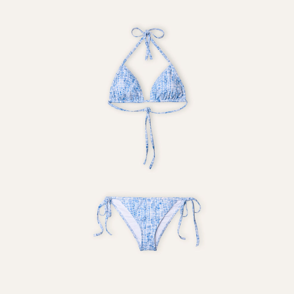 Tie - Side Bikini Whale Skin Navy - Bikini_Woman - K A M P O S
