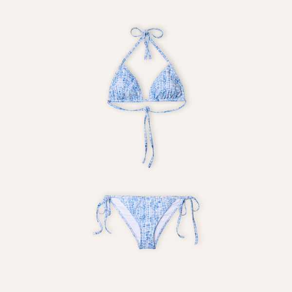 Tie - Side Bikini Whale Skin Navy - Bikini_Woman - K A M P O S