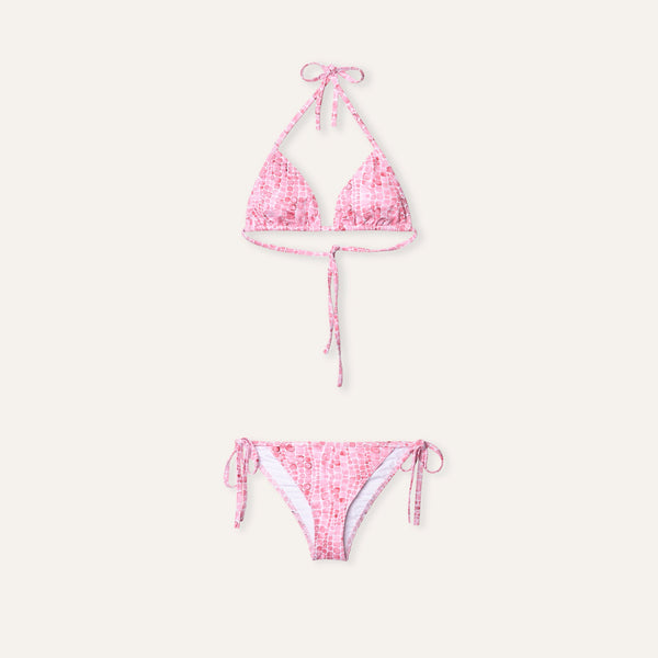 Tie - Side Bikini Whale Skin Pink - Bikini_Woman - K A M P O S