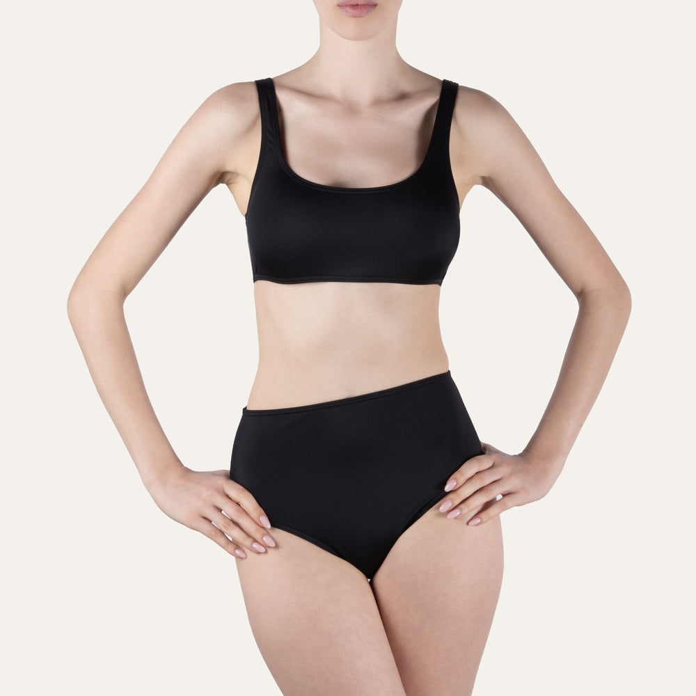High Waist Slip Black - Bikini_Bottom - K A M P O S